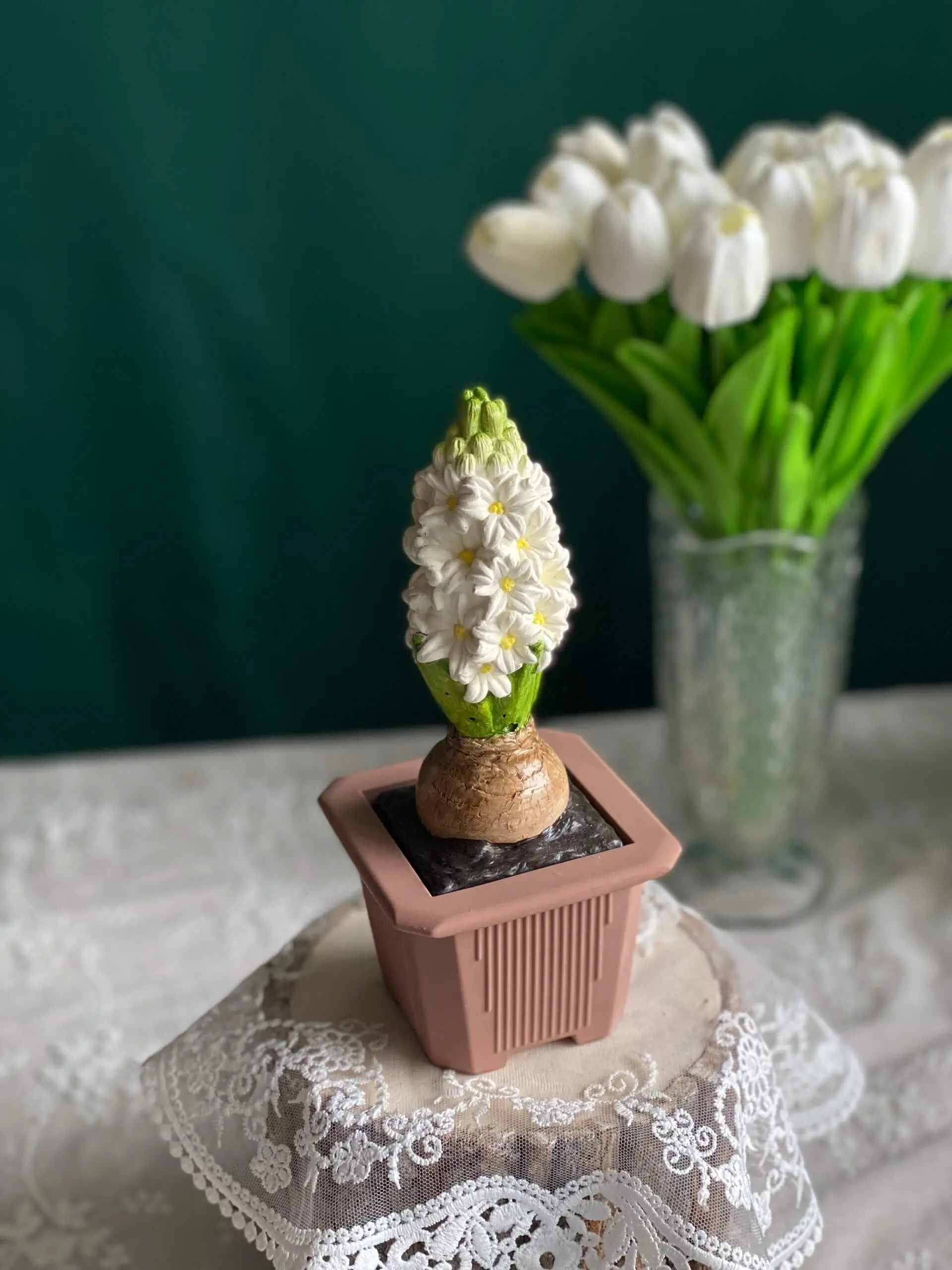 Hyacinth in pot scented candle - Image 2