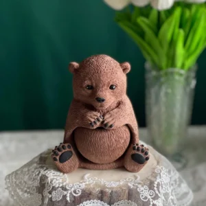 Mom bear with belly scented candle