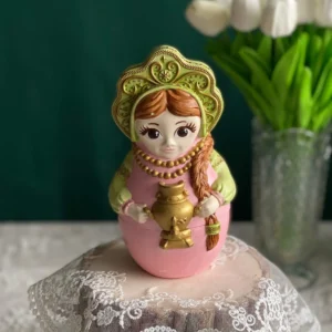 Matryoshka with samovar scented candle
