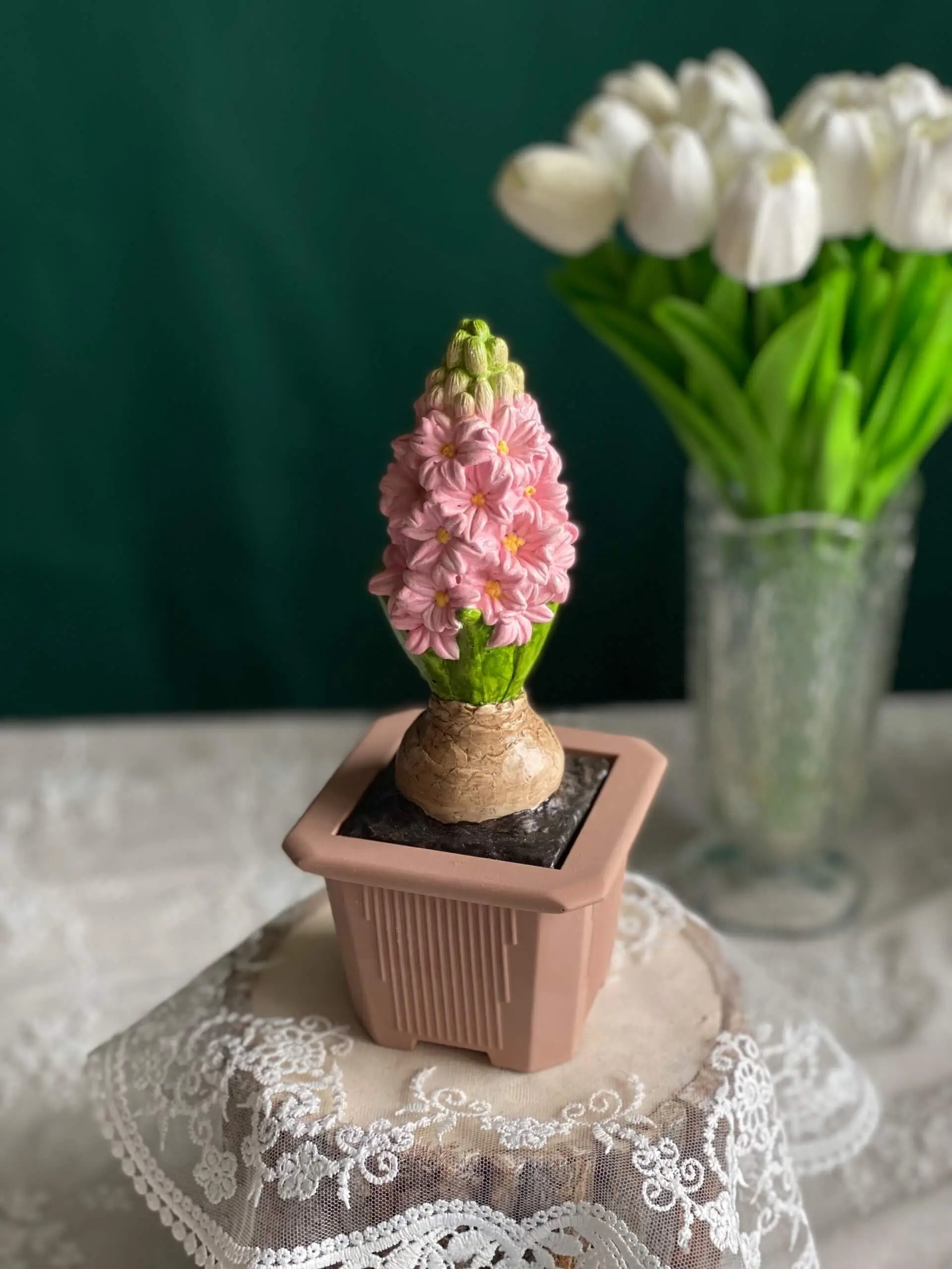 Hyacinth in pot scented candle
